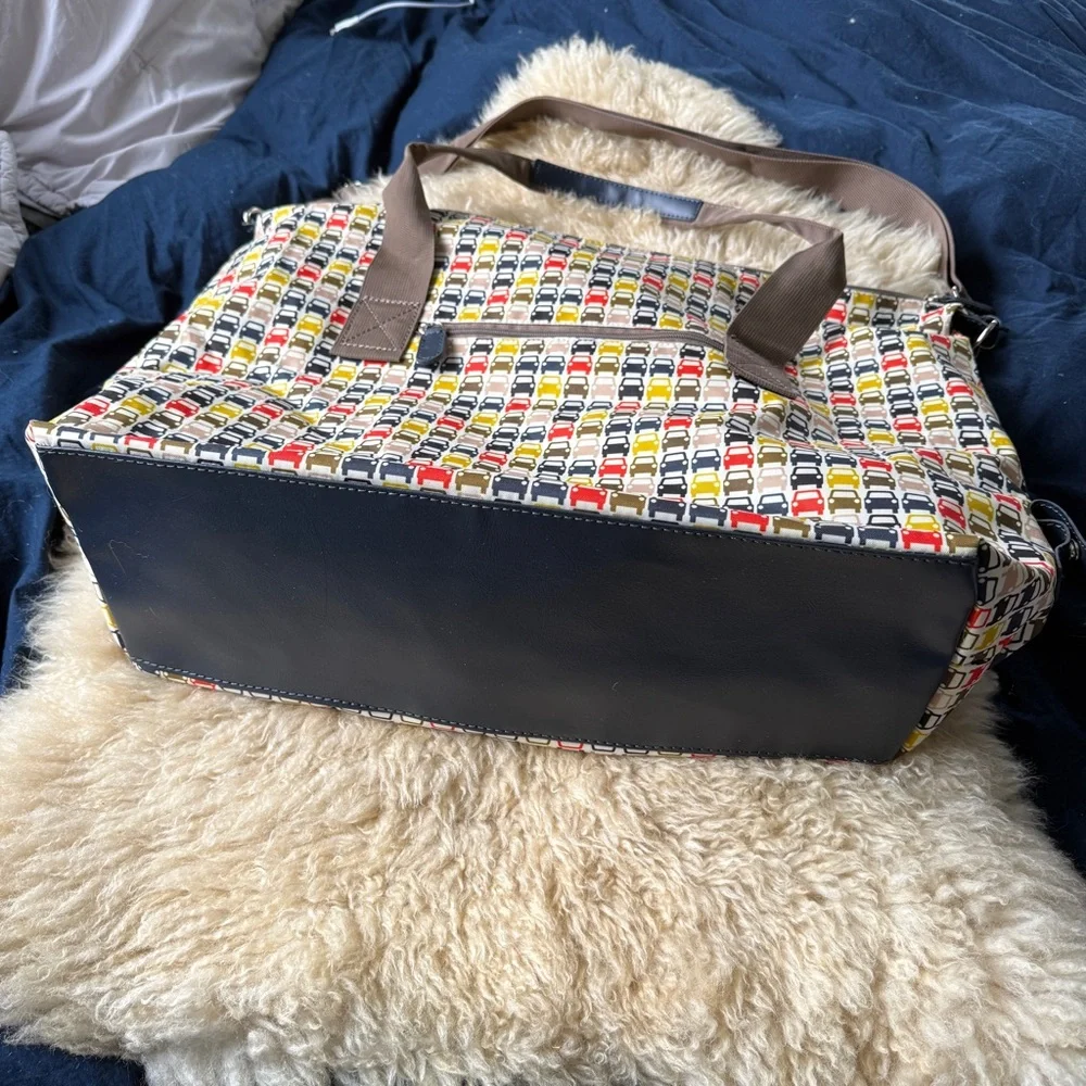 Orla Kiely Cars Pattern Large Travel Tote Bag - Picture 3 of 6